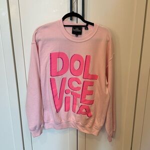 Alla Berman Dolce Vita Light Pink Sweatshirt